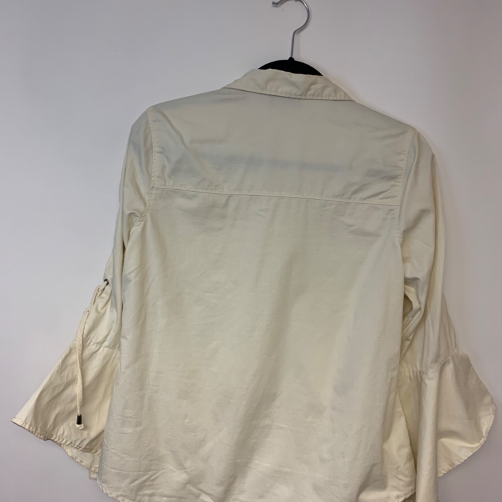 DG2 blouse Womens small  lace up bell shape sleeves fairy boho hippie festival - Picture 4 of 7